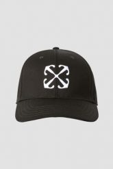 OFF-WHITE Czapka z daszkiem Arrow. Czarne czapki z daszkiem Off-White, bez wzorów. W wyprzedaży za 799.99 zł.