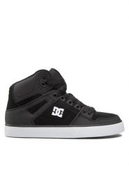 DC Sneakersy Pure High-Top Wc ADYS400043 Czarny. Czarne buty sportowe casual DC, bez wzorów, ze skóry, bez zapięcia. Za 289.99 zł.
