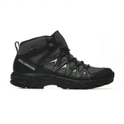 Buty trekkingowe męskie Salomon X Braze Mid Gtx. Czarne buty trekkingowe Salomon, bez wzorów, z materiału, bez zapięcia, trekkingowe. Za 554.00 zł.