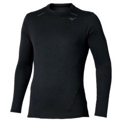 Koszulka termoaktywna Mizuno Thermal Charge. Czarne bielizna termoaktywna Mizuno, xl, bez wzorów, z materiału, bez ramiączek, do biegania. Za 314.00 zł.