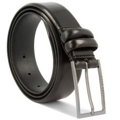 Pasek Męski BOSS. Czarne paski Boss, bez wzorów. Za 319.99 zł.