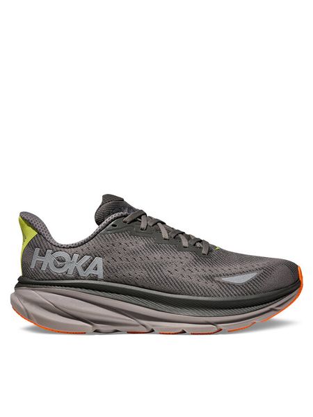 Hoka Buty do biegania Clifton 9 GTX 1141470F Szary. Szare buty do biegania HOKA, bez wzorów, z materiału, bez zapięcia, do biegania. Za 539.99 zł.