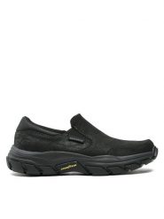 Skechers Półbuty Calum 204480/BBK Czarny. Czarne eleganckie półbuty Skechers, bez wzorów, ze skóry, bez obcasa, bez zapięcia. Za 269.99 zł.