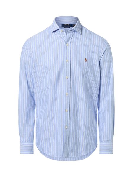 Polo Ralph Lauren Męska koszula casual Mężczyźni Modern Fit Bawełna niebieski w paski, XL. Niebieskie koszule Polo Ralph Lauren, m, z aplikacjami, z bawełny, bez kołnierzyka, bez ramiączek. Za 699.95 zł.