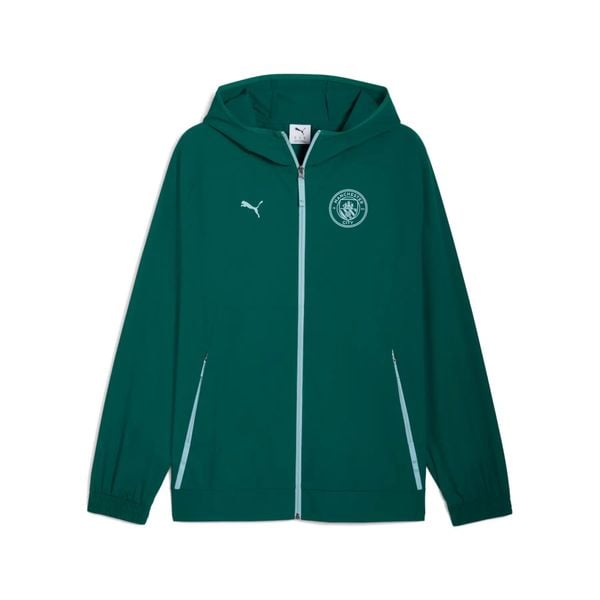 Kurtka dresowa Manchester City Pumatech. Zielone kurtki Puma, l, bez wzorów, z dresówki, bez kaptura. Za 451.30 zł.