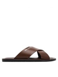 KARL LAGERFELD Klapki Kastor III KL70214 Brązowy. Brązowe klapki KARL LAGERFELD, ze skóry. Za 379.99 zł.