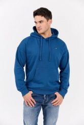 DIESEL Błękitna męska bluza S-ROB-HOOD-MICRODIV, Rozmiar M. Niebieskie bluzy z kapturem Diesel, l, bez wzorów, z bawełny, z kapturem. W wyprzedaży za 579.99 zł.