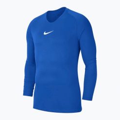 Longsleeve termoaktywny męski Nike Dri-FIT Park First Layer. Niebieskie bielizna termoaktywna Nike, m, bez wzorów, bez ramiączek, do piłki nożnej. Za 114.37 zł.