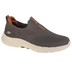 Buty sportowe Sneakersy męskie, Skechers Go Walk 6. Brązowe buty sportowe casual Skechers, bez wzorów, bez zapięcia. Za 279.99 zł.