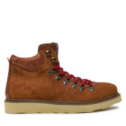 Trzewiki Jack&Jones. Brązowe botki sznurowane Jack&Jones, bez wzorów, bez obcasa, bez zapięcia. Za 449.99 zł.