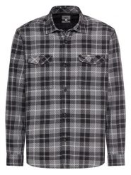 Camel Active Koszula - Regular fit - w kolorze czarno-szarym rozmiar: M. Czarne koszule Camel Active, m, bez wzorów, z bawełny, bez kołnierzyka, bez ramiączek. Za 152.26 zł.