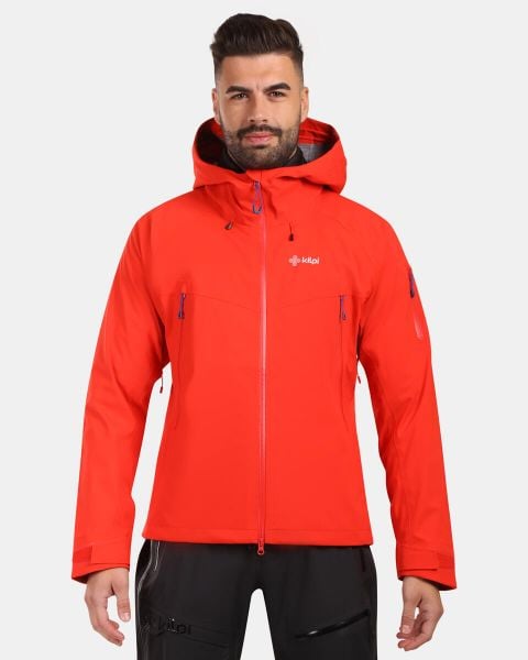 Męska kurtka hardshell Kilpi TRINITY-M. Czerwone kurtki Kilpi, na zimę, l, bez wzorów, z hardshellu, bez kaptura. Za 835.17 zł.
