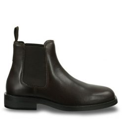 Sztyblety Gant. Brązowe botki sznurowane GANT, bez wzorów, bez obcasa, bez zapięcia. Za 849.99 zł.