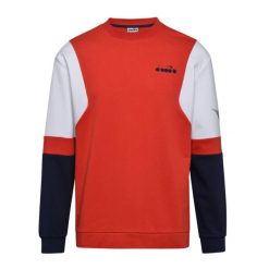 Bluza męska DIADORA SWEATSHIRT CREW DIADORA CLUB S. Czerwone bluzy Diadora, l, bez wzorów, bez kaptura. Za 89.99 zł.