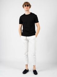 Les Hommes T-shirt | LF224100-0700-900 | Round Neck | Mężczyzna | Czarny. Czarne t-shirty Les Hommes, m, bez wzorów, z bawełny, bez kołnierzyka, bez ramiączek. W wyprzedaży za 299.00 zł.