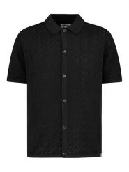 Authentic Style Koszula dzianinowa - Regular fit - w kolorze czarnym rozmiar: S. Czarne koszule Authentic Style, s, bez wzorów, z dzianiny, bez kołnierzyka, bez ramiączek. Za 92.86 zł.