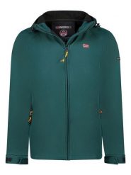 Geographical Norway Kurtka softshellowa "Tamigoglor" w kolorze ciemnozielonym rozmiar: XL. Zielone kurtki outdoor i hardshell Geographical Norway, xl, bez wzorów, bez kaptura. Za 175.67 zł.