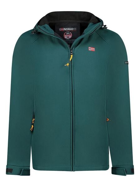 Geographical Norway Kurtka softshellowa "Tamigoglor" w kolorze ciemnozielonym rozmiar: XXL. Zielone kurtki outdoor i hardshell Geographical Norway, xxl, bez wzorów, bez kaptura. Za 179.22 zł.
