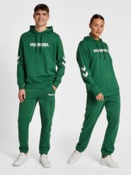 Bluza z logo Hummel Legacy. Zielone bluzy z kapturem Hummel, na wiosnę, m, bez wzorów, z bawełny, z kapturem. Za 179.35 zł.