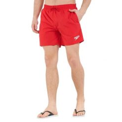 Męskie Szorty Kąpielowe Essentials. Czerwone kąpielówki Speedo, l, bez wzorów, sportowe. Za 128.99 zł.