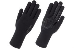 Rękawiczki rowerowe Merino Knit wodoodporne bezszwowe czarne. Czarne rękawiczki AGU, bez wzorów, z materiału. Za 271.50 zł.