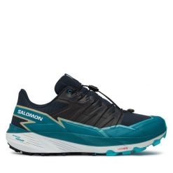 Buty do biegania Salomon. Niebieskie buty do biegania Salomon, bez wzorów, bez zapięcia, do biegania. Za 679.99 zł.