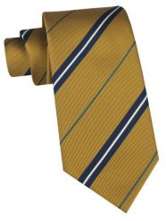 Klasyczny Krawat Klubowy - Alties - Żółty w Prążek. Żółte krawaty i muchy Alties, bez wzorów, z tkaniny. Za 49.00 zł.