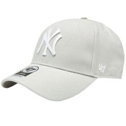 Czapka z daszkiem dla dorosłych New York Yankees MVP Cap. Szare czapki z daszkiem 47 Brand, bez wzorów, z wełny. Za 99.99 zł.