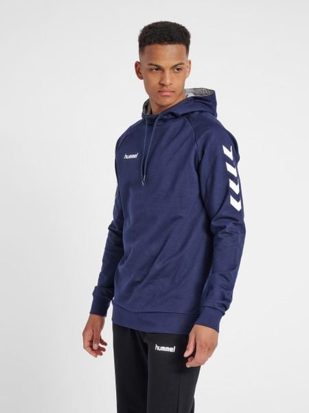 Bluza sportowa z kapturem męska Hummel Go Cotton Hoodie. Czarne bluzy z kapturem Hummel, na wiosnę, m, z aplikacjami, z bawełny, z kapturem. Za 168.00 zł.
