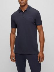 Hugo Boss Underwear Koszulka polo w kolorze granatowym rozmiar: S. Niebieskie koszulki polo Hugo Boss Underwear, s, bez wzorów, z bawełny, bez kołnierzyka, bez ramiączek. Za 259.45 zł.