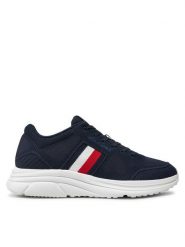 Tommy Hilfiger Sneakersy Modern Runner Knit Evo Ess FM0FM05245 Granatowy. Niebieskie buty sportowe casual Tommy Hilfiger, bez wzorów, z materiału, bez zapięcia. Za 329.99 zł.