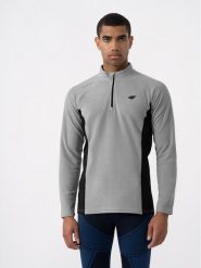 4F Bielizna termoaktywna górna 4FAW23UFLEM035 Szary Slim Fit. Szara bielizna termoaktywna 4F, m, bez wzorów, z bawełny, bez ramiączek, narciarskie. Za 79.99 zł.