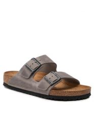 Birkenstock Klapki Arizona Bs 552801 Szary. Szare klapki Birkenstock, ze skóry. Za 579.99 zł.