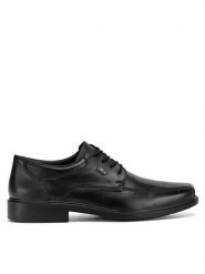 Rieker Półbuty B0013-00 Czarny. Czarne eleganckie półbuty Rieker, bez wzorów, ze skóry, bez obcasa, bez zapięcia. Za 335.00 zł.