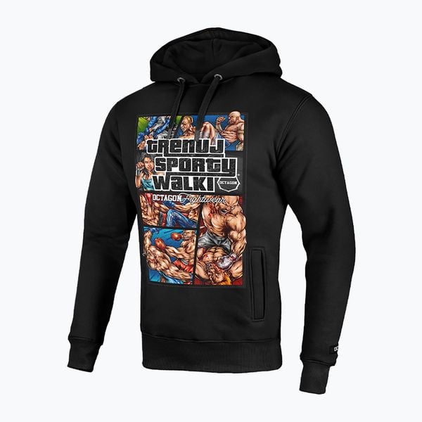 Bluza męska Octagon Trenuj Sporty Walki. Czarne bluzy OCTAGON, l, bez wzorów, bez kaptura. Za 189.99 zł.