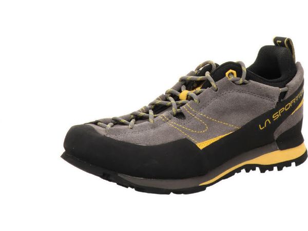 Buty podejściowe męskie La Sportiva Boulder X. Szare buty turystyczne La Sportiva, bez wzorów, z gumy, bez zapięcia, trekkingowe. Za 624.79 zł.