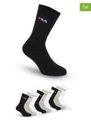 Fila Skarpety (9 par) w kolorze czarnym, białym i szarym do tenisa rozmiar: 39-42. Białe skarpety Fila, bez wzorów. Za 56.99 zł.