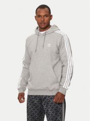Adidas Bluza adicolor Classics 3-Stripes IL2496 Szary Regular Fit. Szare bluzy Adidas, m, bez wzorów, z bawełny, bez kaptura. Za 219.99 zł.