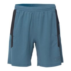 Męskie Spodenki Ibalwy 4 Way Stretch Shorts. Niebieskie szorty IQ, m, bez wzorów, sportowe. Za 125.99 zł.