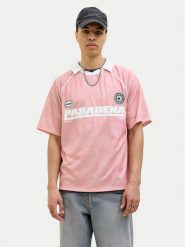 Jack&Jones Polo Retreat 12277379 Różowy Loose Fit. Czerwone koszulki polo Jack&Jones, m, bez wzorów, z syntetyku, bez kołnierzyka, bez ramiączek. Za 99.99 zł.