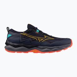 Buty do biegania męskie Mizuno Wave Daichi 9 baritone. Niebieskie buty do biegania Mizuno, bez wzorów, bez zapięcia, do biegania, mizuno wave. Za 469.99 zł.