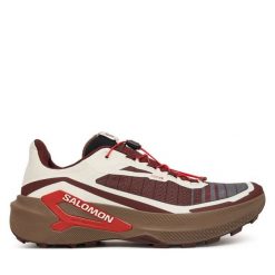 Buty do biegania Salomon. Czerwone buty do biegania Salomon, bez wzorów, bez zapięcia, do biegania. Za 649.99 zł.