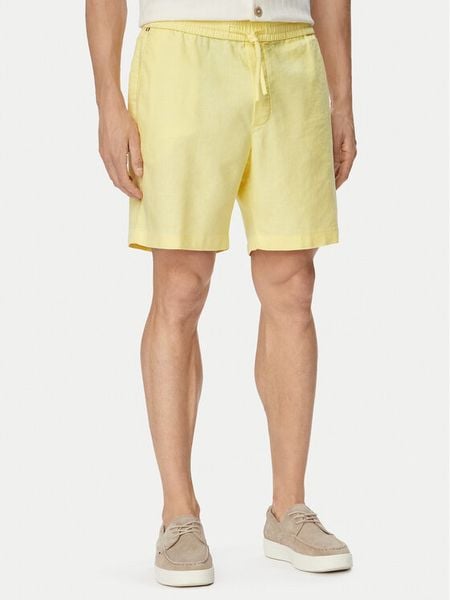 Tommy Hilfiger Szorty materiałowe Dover MW0MW44353 Żółty jasny Regular Fit. Żółte szorty Tommy Hilfiger, m, bez wzorów, ze lnu. Za 409.99 zł.