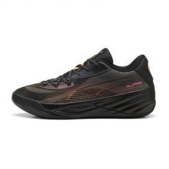 Buty koszykarskie męskie Puma All-pro Nitro Fire Glow. Czarne buty do koszykówki Puma, bez zapięcia, do koszykówki. Za 724.00 zł.