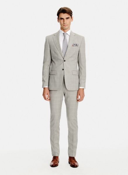 PAKO LORENTE - Wełniany garnitur męski w kratkę. Garnitury Pako Lorente, m, bez wzorów, z wełny. Za 2,999.98 zł.