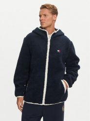 Tommy Jeans Kurtka przejściowa Teddy DM0DM19224 Granatowy Regular Fit. Niebieskie kurtki Tommy Jeans, l, bez wzorów, z jeansu, bez kaptura. Za 399.99 zł.