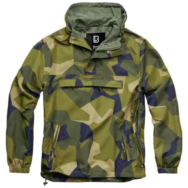 Kurtka przeciwwiatrowa Brandit M90 Camo. Niebieskie kurtki Brandit, m, bez wzorów, z poliesteru, bez kaptura. Za 216.90 zł.