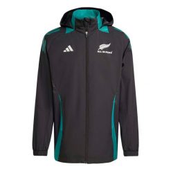 Kurtka wodoodporna All Blacks 2025/26. Czarne kurtki Adidas, m, bez wzorów, bez kaptura. Za 468.00 zł.