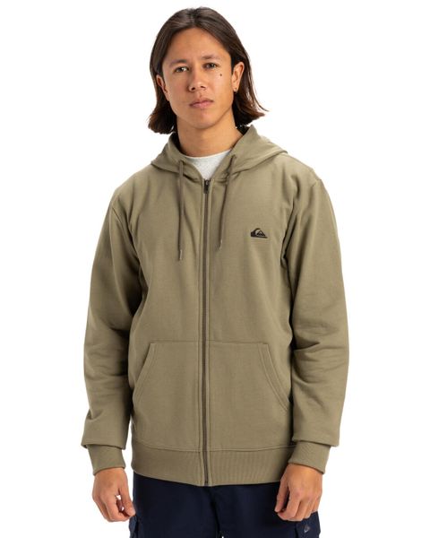 Bluza na zamek BASIC ZIP Mężczyźni. Brązowe bluzy z kapturem Quiksilver, m, bez wzorów, z bawełny, z kapturem. Za 229.99 zł.