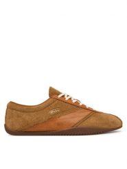 Polo Ralph Lauren Sneakersy Rl Racer 809P15755001 Brązowy jasny. Brązowe buty sportowe casual Polo Ralph Lauren, bez wzorów, ze skóry, bez zapięcia. Za 769.99 zł.